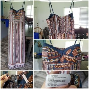 Aztec Print Maxi Dress